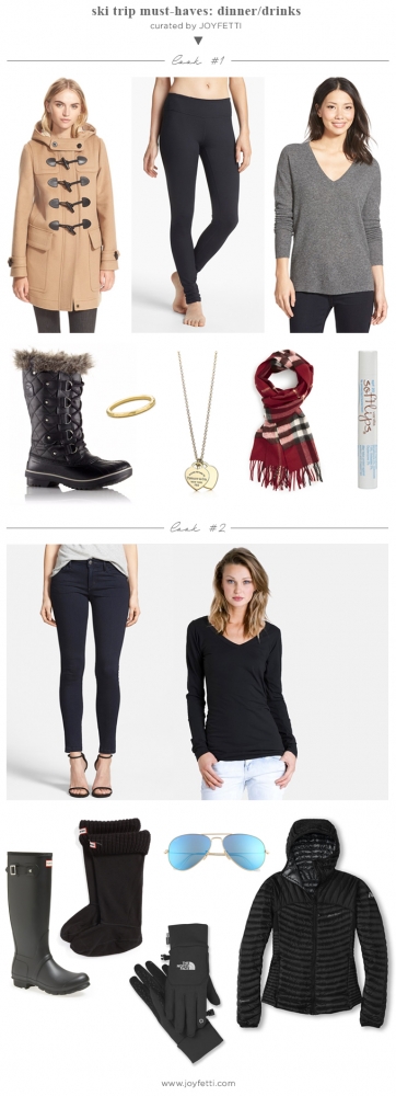 Ski Trip Must-Haves, going out for dinner/drinks | JOYFETTI