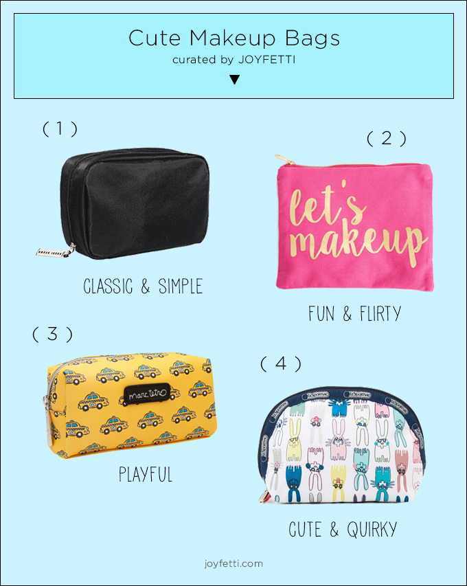 Cute makeup bags, joyfetti.com