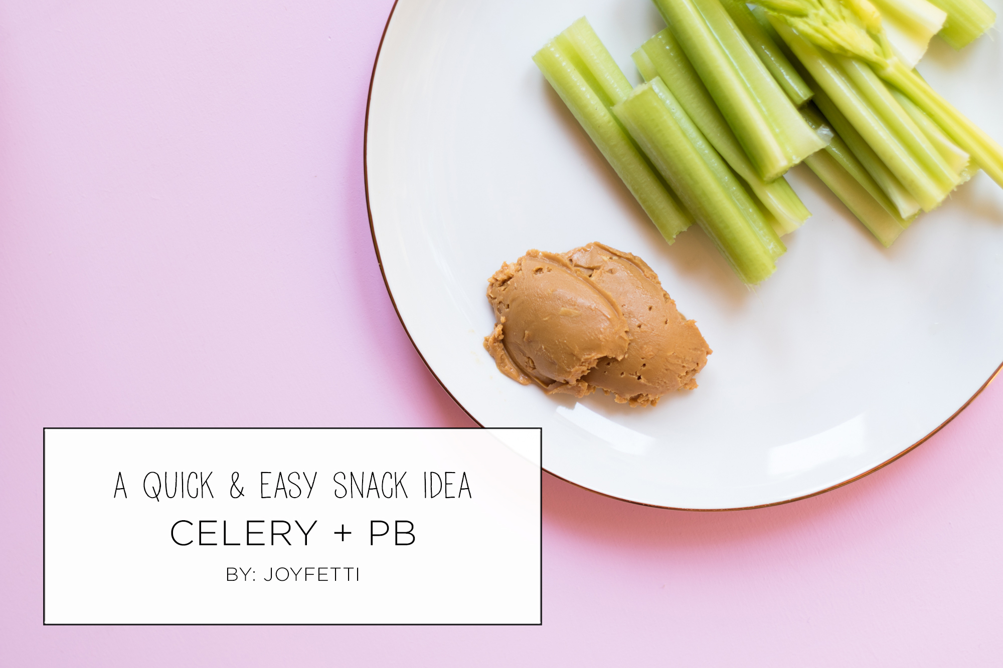 celery sticks with peanut butter